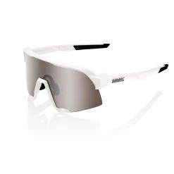 100 Percent S3 Sunglasses - Matte White/Hiper Silver Lens 100%
