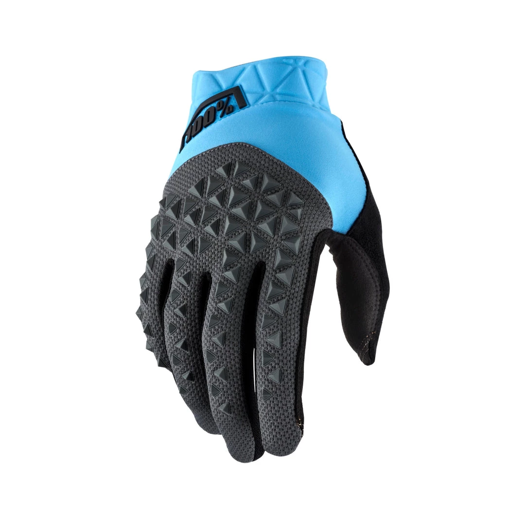 100% 100 Percent Geomatic Gloves - Cyan/Charcoal 3 100% 100 Percent Geomatic Gloves - Cyan/Charcoal