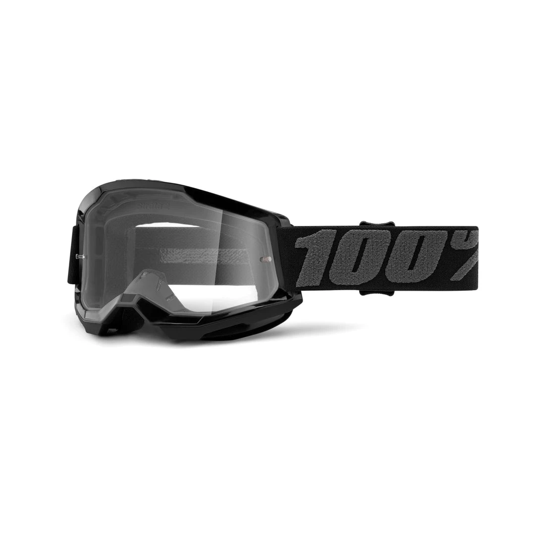 100 Percent Strata 2 Youth Goggle Black/Clear Lens 100%