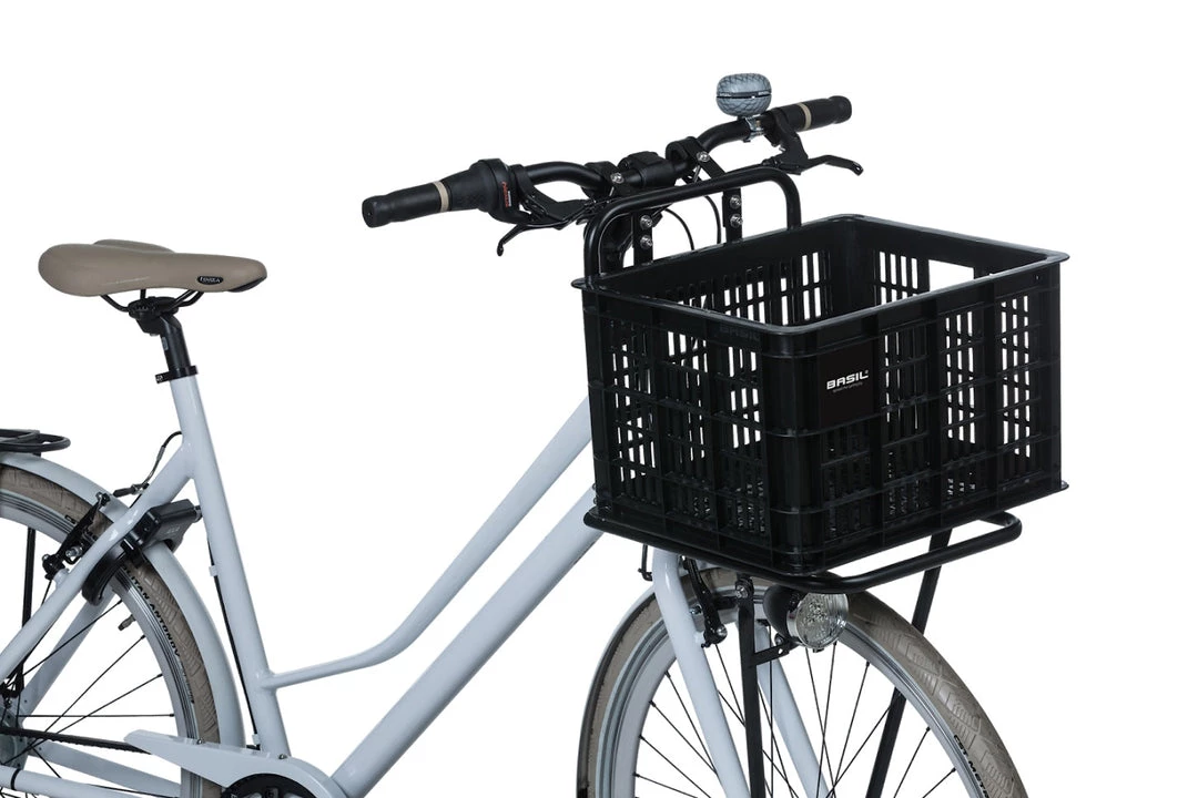 Basil Bicycle Crate Medium 33L Black 8 Basil Bicycle Crate Medium 33L Black