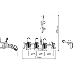 Buzzrack E-Hornet 3 Platform Tow Ball Bike Rack 27 Buzzrack E-Hornet 3 Platform Tow Ball Bike Rack