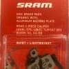 SRAM Disc Brake Pads Organic/Alloy Elixir DB Level-T-TL 1 Set