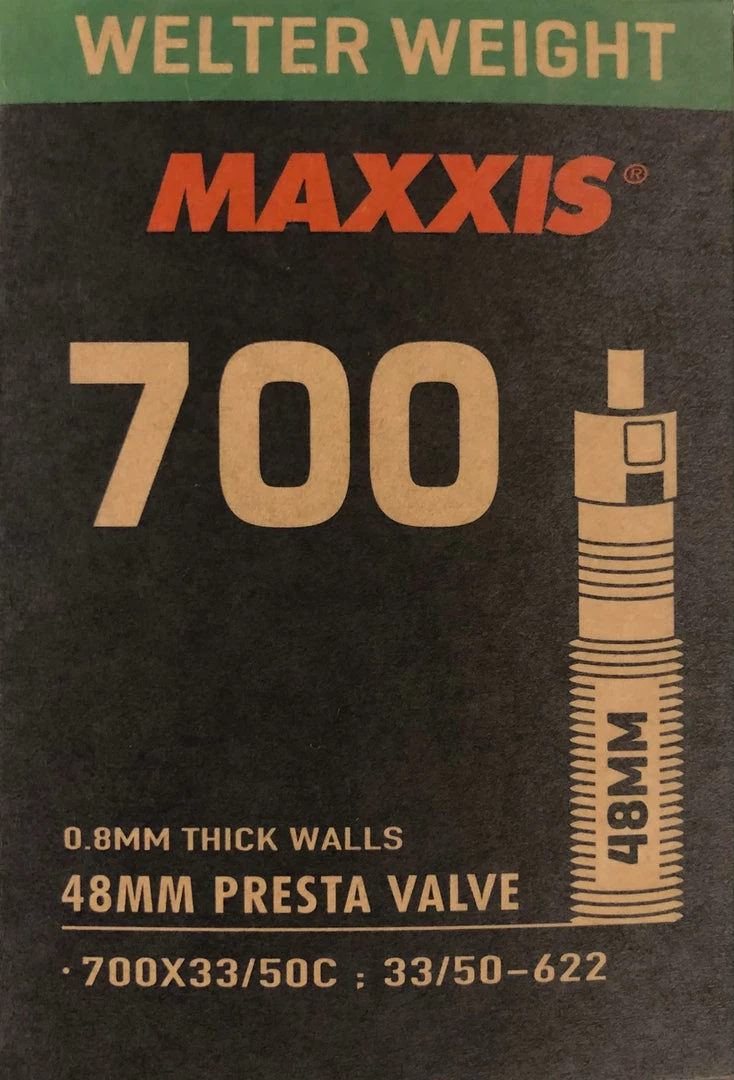 MAXXIS Tube Welter Weight 700 X 33/50C Presta FV 48mm 3 MAXXIS Tube Welter Weight 700 X 33/50C Presta FV 48mm