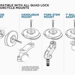 Quad Lock Waterproof Wireless Charging Head