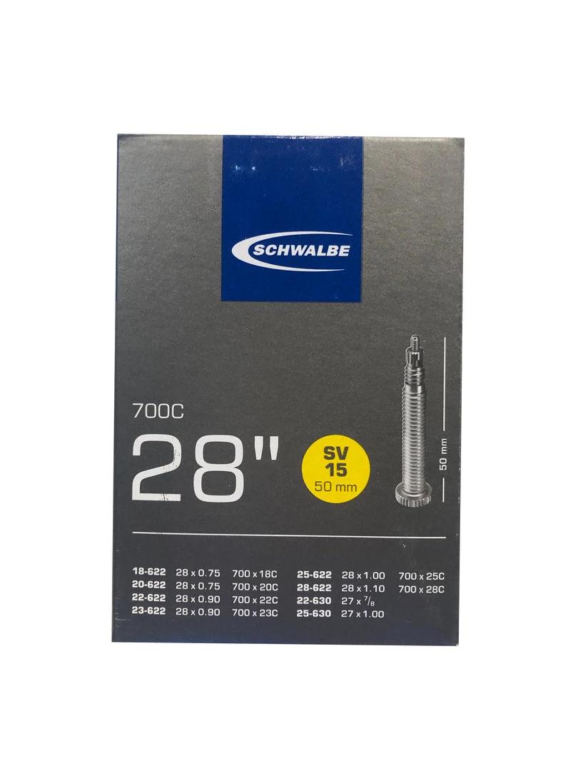 Schwalbe Tube SV15 700 X 18/28C Presta 50mm 3 Schwalbe Tube SV15 700 X 18/28C Presta 50mm