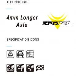 Shimano Dura Ace SPD-SL PD-R9100 Carbon Road Pedals - 4mm Longer Axel