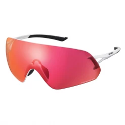 Shimano Aerolite P Sunglasses - Metallic White / Red Ridescape Road Lens Accessories