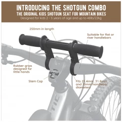 Shotgun Kids MTB Seat + Handlebar Combo