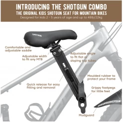 Shotgun Kids MTB Seat + Handlebar Combo