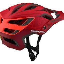 Accessories Troy Lee Designs A3 MIPS MTB Helmet - Pump For Peace Red