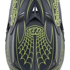 Troy Lee Designs D3 Fiberlite Helmet - Spiderstripe Gray/Yellow Accessories 18 Troy Lee Designs D3 Fiberlite Helmet - Spiderstripe Gray/Yellow Accessories