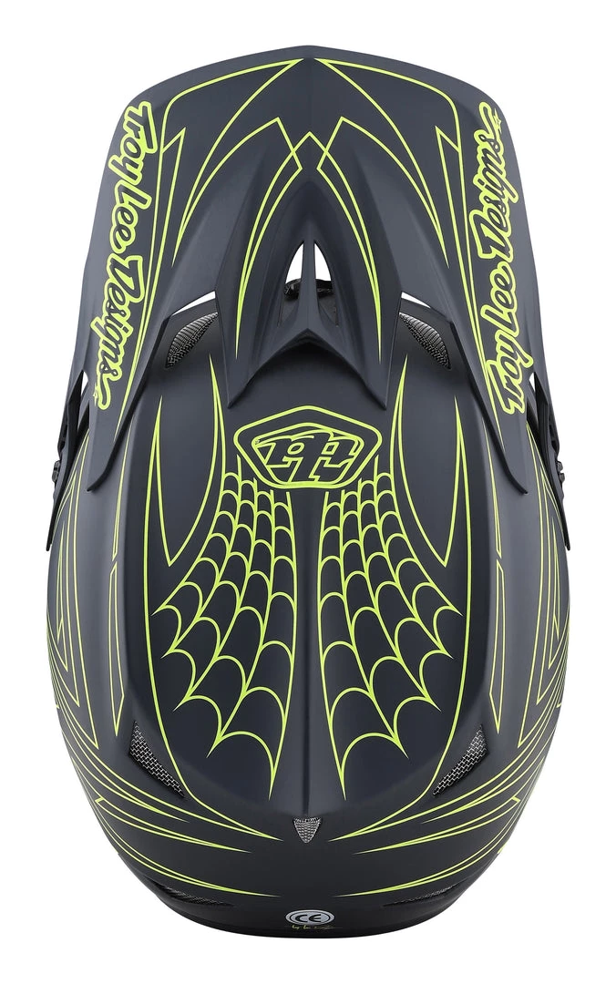 Troy Lee Designs D3 Fiberlite Helmet - Spiderstripe Gray/Yellow Accessories 10 Troy Lee Designs D3 Fiberlite Helmet - Spiderstripe Gray/Yellow Accessories