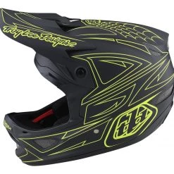 Troy Lee Designs D3 Fiberlite Helmet - Spiderstripe Gray/Yellow Accessories