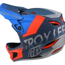 Accessories Troy Lee Designs D4 Composite Helmet - Qualifier Slate/Red