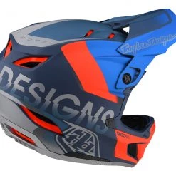 Accessories Troy Lee Designs D4 Composite Helmet - Qualifier Slate/Red
